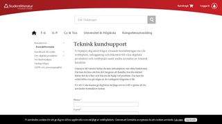 
                            10. Teknisk kundsupport | Studentlitteratur