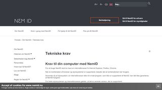 
                            2. Tekniske krav - NemID