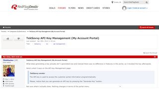 
                            12. TekSavvy API Key Management (My Account Portal) - RedFlagDeals.com ...