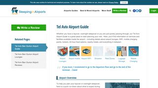 
                            13. Tel Aviv Airport Guide - Sleeping in Airports