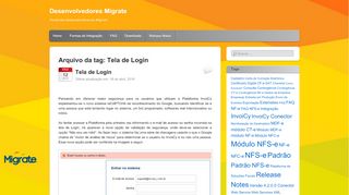 
                            5. Tela de Login | Desenvolvedores Migrate