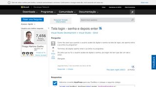 
                            5. Tela login - senha e depois enter - MSDN - Microsoft