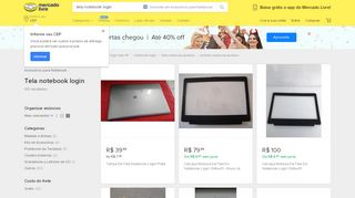 
                            11. Tela Notebook Login - Acessórios para Notebook no Mercado Livre ...