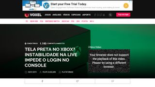 
                            7. Tela preta no Xbox? Instabilidade na Live impede o login no ... - Voxel