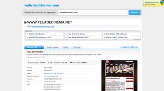 
                            10. teladecinema.net at WI. Acessar ‹ — WordPress - Website Informer