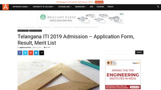 
                            2. Telangana ITI 2018 Admission, Form, Result, Merit List – iti ...