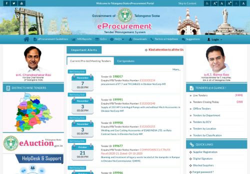 
                            9. Telangana State eProcurement Portal - Tenders Telangana State