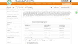 
                            8. Telangana State Portal Revenue (Commercial Taxes)