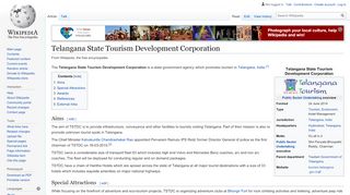 
                            13. Telangana State Tourism Development Corporation - Wikipedia