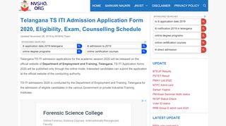 
                            4. Telangana TS ITI Admission 2019: Application Form, Eligibility ...