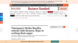 
                            11. Telangana's Rythu Bandhu scheme fails farmers, flops in curbing their ...