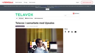 
                            12. Telavox i samarbete med Upsales - Telavox - Mynewsdesk