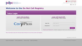 
                            7. Telco Login | PDPC - Do Not Call Registry