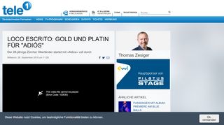 
                            7. Tele 1 | Loco Escrito: Gold und Platin für 