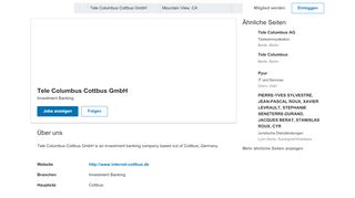 
                            12. Tele Columbus Cottbus GmbH | LinkedIn