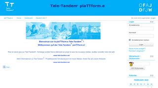 
                            1. Tele-Tandem plaTTform.e