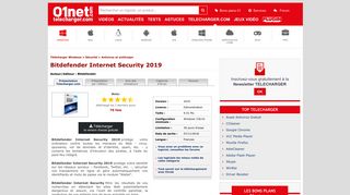 
                            12. Télécharger Bitdefender Internet Security 2019 - 01net.com ...
