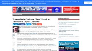 
                            11. Telecom Italia Chairman Blasts Vivendi as Shareholder Dispute ...