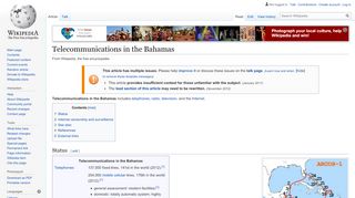 
                            10. Telecommunications in the Bahamas - Wikipedia