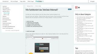 
                            2. TeleData GmbH - FAQ - Wie funktioniert das TeleData Webmail?