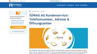 
                            12. Telefon und Kontakt der SÜWAG Energie GmbH - Energiemarie