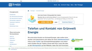 
                            4. Telefon und Kontakt von Grünwelt Energie - stromliste.at