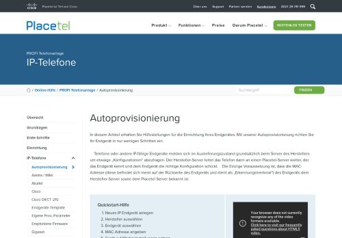 
                            5. Telefonanlage: Autoprovisionierung - Placetel Online-Hilfe