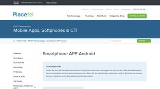 
                            3. Telefonanlage: Placetel Phone Android - Placetel Online-Hilfe