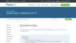 
                            7. Telefonanlage: Placetel Phone iOS - Placetel Online-Hilfe