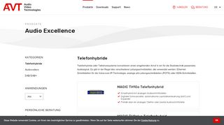 
                            8. Telefonhybride | AVT – Audio Video Technologies GmbH