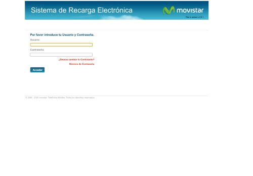 
                            2. Telefónica Móviles :: Sistema de Recarga Electrónica - Movistar