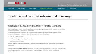 
                            9. Telefonie, Internet | Deutsche Multimedia Service GmbH