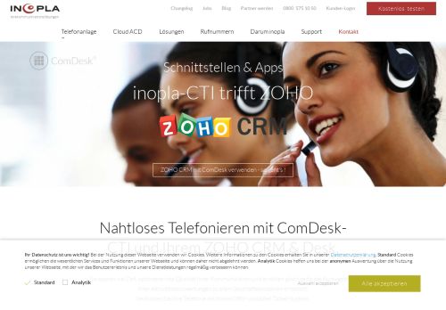 
                            7. Telefonieren mit ZOHO CRM und inopla - inopla GmbH