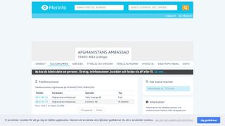 
                            4. Telefonnummer och mobilnummer | AFGHANISTANS AMBASSAD i ...