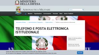 
                            3. Telefono e posta elettronica istituzionale - Aeronautica Militare - Difesa