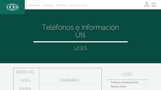 
                            9. Teléfonos e Información Útil - Universidad UCES | Carreras ...