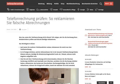 
                            11. Telefonrechnung | Verbraucherzentrale.de
