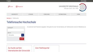 
                            6. Telefonsuche - Universität Greifswald