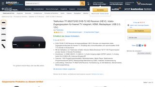 
                            3. Telefunken TF-9820T2HD DVB-T2 HD Receiver: Amazon.de: Elektronik