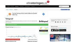 
                            10. Telegraaf actuele storingen en problemen | Allestoringen