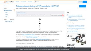 
                            12. Telegram-based chat on a PHP-based site: HOWTO? - Stack Overflow