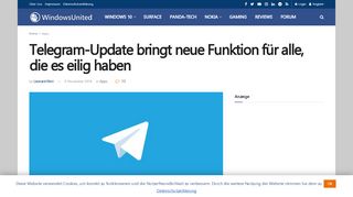 
                            5. Telegram-Update bringt neue Funktion für alle, die es eilig haben ...