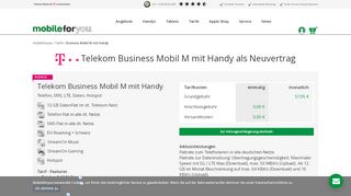 
                            3. Telekom Business Mobil M mit Handy | Mobileforyou
