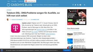 
                            10. Telekom DSL: DNS-Probleme sorgen für Ausfälle, so hilft man sich ...