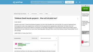 
                            11. Telekom Email wurde gesperrt... Was soll ich jetzt tun? (PC ...