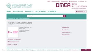 
                            12. Telekom Healthcare Solutions: DMEA - Aussteller - Virtual Market Place