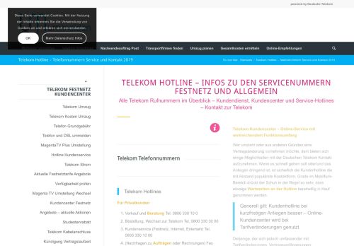 
                            11. Telekom Hotline Festnetz - Telefonnummern - Kundendienst
