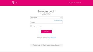 
                            1. Telekom-Login - Magenta Sport