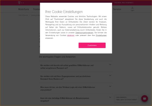 
                            2. Telekom Login mit E-Mail Adresse | Telekom Hilfe