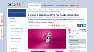 
                            3. Telekom Magenta EINS für Festnetzkunden - das gilt es zu ... - DSLWeb